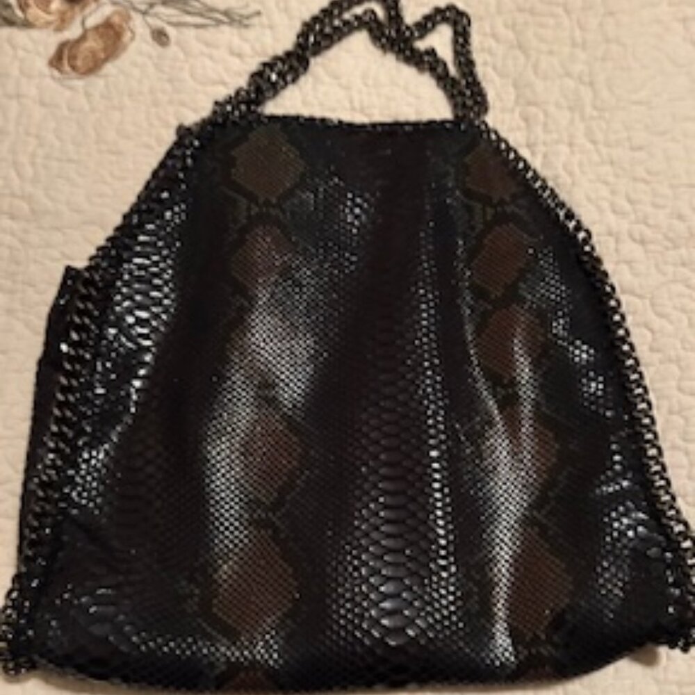 Bam Forever Faux Black, Brown, Snakeskin Bag